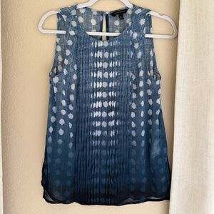 Banana Republic Blue and White Sleeveless Blouse